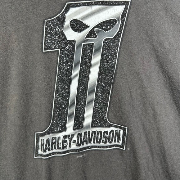 Harley Davidson Shirt Men's XL Gray Skull Nashville Honky Tonk Graphic Tee - Picture 4 of 9